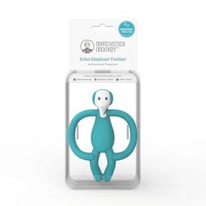 Echo Matchstick Monkey Blue Elephant Teether-NWT